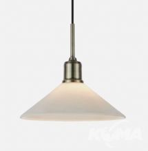 Vela oprawa wiszaca E27 12W patyna/biały klosz